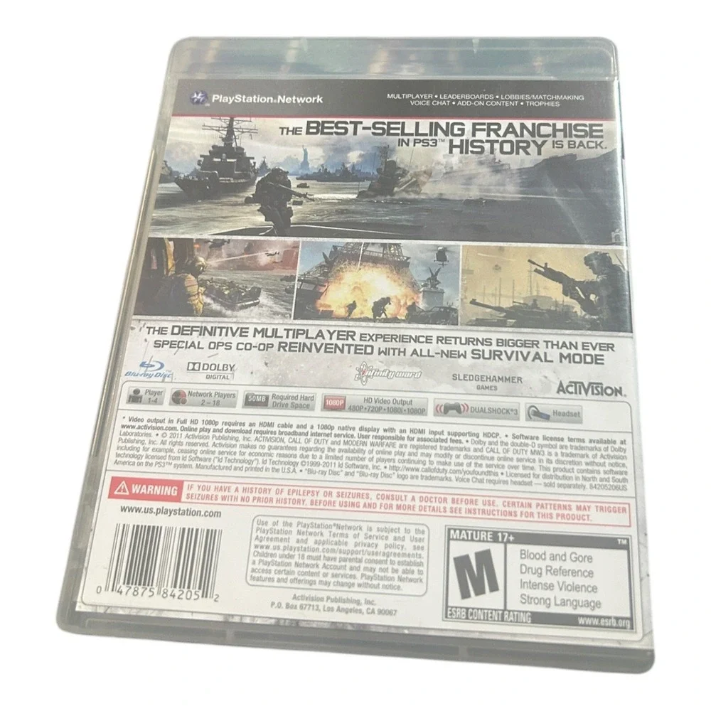 Call of Duty: Modern Warfare 3 (Sony PlayStation 3, 2011)